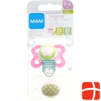 MAM Original Nuggi Silikon 0 bis 6 Monate Spezialkollektion Girl 2 Stück