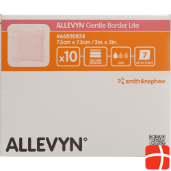 Allevyn Gentle Border Lite Wundverband 7.5x7.5cm 10 Stück