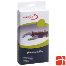 Omnimed Ortho ManuFlex Handgelenkbandage 16cm Rechts Grösse S Grau-Bordeaux