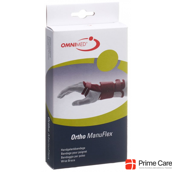 Omnimed Ortho ManuFlex Handgelenkbandage 16cm Rechts Grösse S Grau-Bordeaux buy online