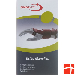 Omnimed Ortho ManuFlex Handgelenkbandage 16cm Links Grösse S Grau-Bordeaux