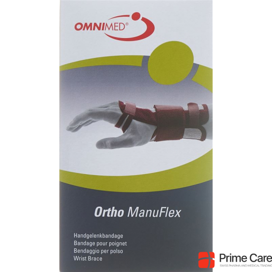 Omnimed Ortho ManuFlex Handgelenkbandage 16cm Links Grösse S Grau-Bordeaux buy online