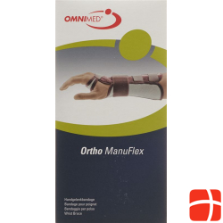 Omnimed Ortho ManuFlex Handgelenkbandage 22cm Rechts Grösse S Grau-Bordeaux