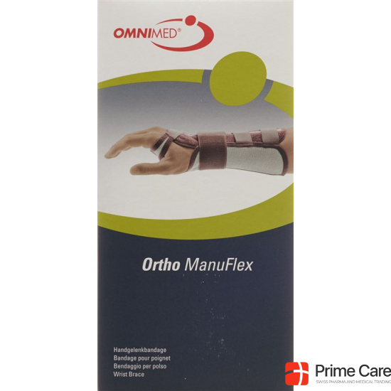 Omnimed Ortho ManuFlex Handgelenkbandage 22cm Rechts Grösse S Grau-Bordeaux buy online