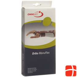 Omnimed Ortho ManuFlex Handgelenkbandage 22cm Links Grösse S Grau-Bordeaux