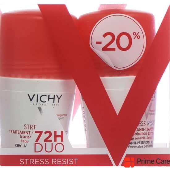 Vichy DeoDuo Stress Resist Anti-Transpirant 72H Roll-On 2x 50ml buy online