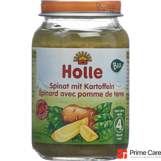 Holle Spinach with Potatoes from the 4th Month Organic 190g buy online
