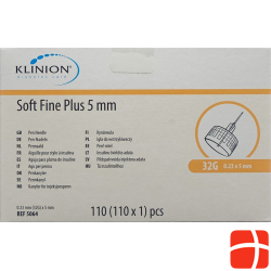 Klinion Soft Fine Pl Pen-Nadel 5mm 32g 110 Stück