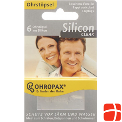 Ohropax Silicon Clear Earplugs 6 pieces