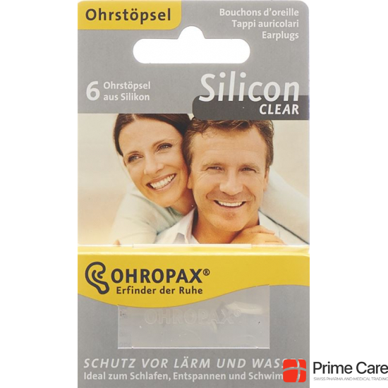 Ohropax Silicon Clear Earplugs 6 pieces buy online