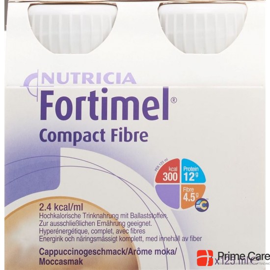 Fortimel Compact Fibre Cappuccino 4x 125ml buy online