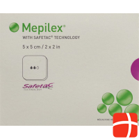 Mepilex Schaumverband Safetac 5x5cm Silikon 5 Stück
