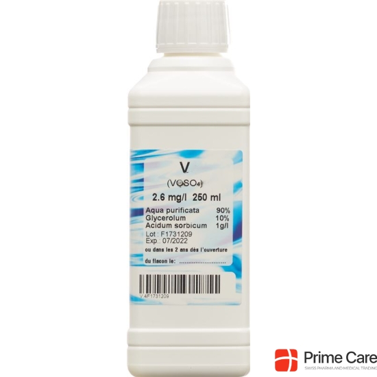 Oligopharm Vanadium Lösung 2.6mg/l 250ml buy online