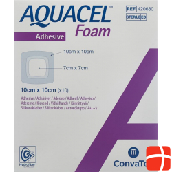 Aquacel Foam 10x10cm Adhesive 10 Stück
