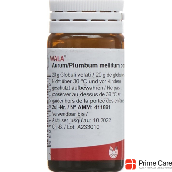 Wala Aurum/plumbum Mellitum Comp Globuli 20g buy online