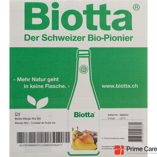 Biotta Bio Mango Mix 6 Flaschen 5dl buy online