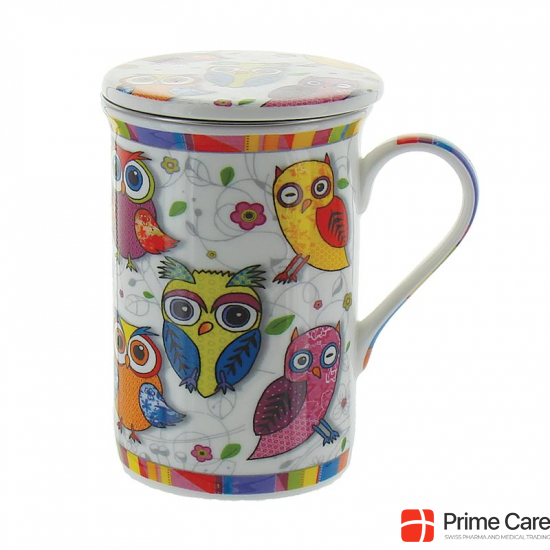 Herboristeria tea cup owls with strainer buy online