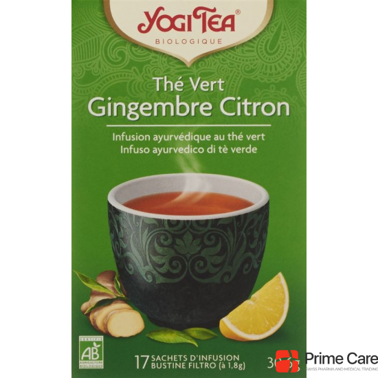 Yogi Green Tea Ingwer Zitrone Beutel 17 Stück buy online