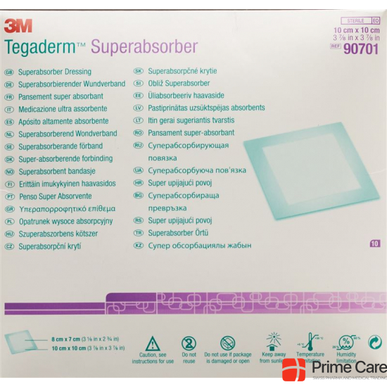 3M Tegaderm Superabsorber 7x8cm/10x10cm 10 Stück buy online