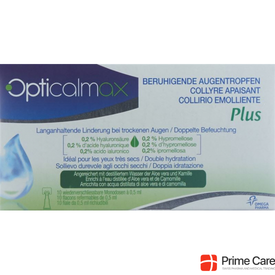 Opticalmax Beruhigende Augentropfen Plus 10x0.5ml buy online