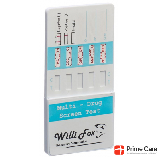 Willi Fox Drug Test Multi 10 drugs Urine 10 pcs