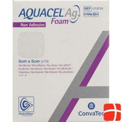Aquacel Ag Foam 5x5cm Non-Adh 10 Stück