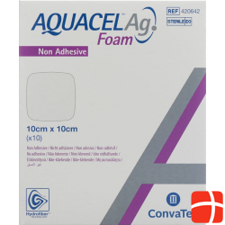 Aquacel Ag Foam 10x10cm Non-Adh 10 Stück