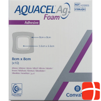 Aquacel Ag Foam 8x8cm Adhesive 10 Stück
