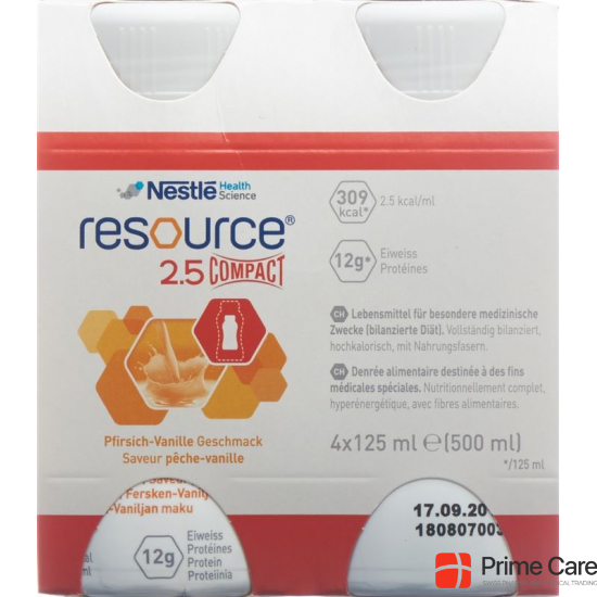 Resource 2.5 Compact Drink Pfirsich-Vanille 4x 125ml buy online