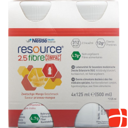 Resource 2.5 Fibre Compact Drink Zwetschge-Mango 4x 125ml