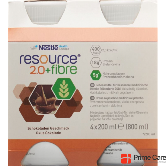 Resource 2.0 Fibre Drink Schokolade 4x 200ml buy online