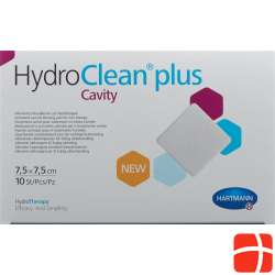 Hydroclean Plus Wundkissen 7.5x7.5cm Cavity 10 Stück
