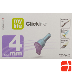 Mylife Clickfine Pen Nadeln 32g 4mm Box 100 Stück