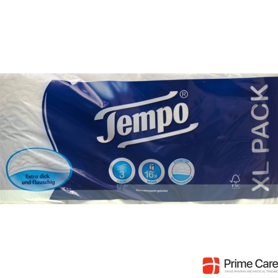 Tempo toilet paper Classic white 3-ply 150 sheets of 16 pieces