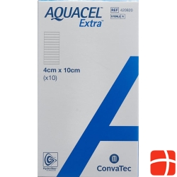 AQUACEL Extra Hydrofiber dressing 4x10cm 10 pcs