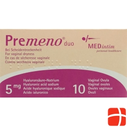 Premeno Duo Vag Supp 5 mg 10 pcs