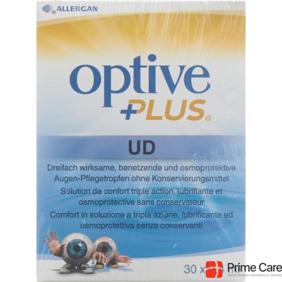 Optive Plus UD eye care drops 30 Monodos 0.4 ml