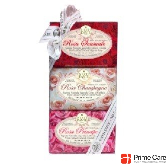 Nesti Dante soap rose Kit Collection 3 x 150 g