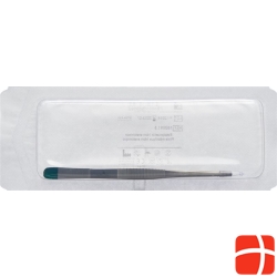 Promedical metal tweezers 14cm anatomically sterile green marker