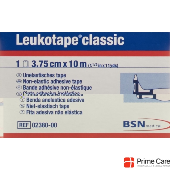 Leukotape classic plaster tape 10mx3.75cm black