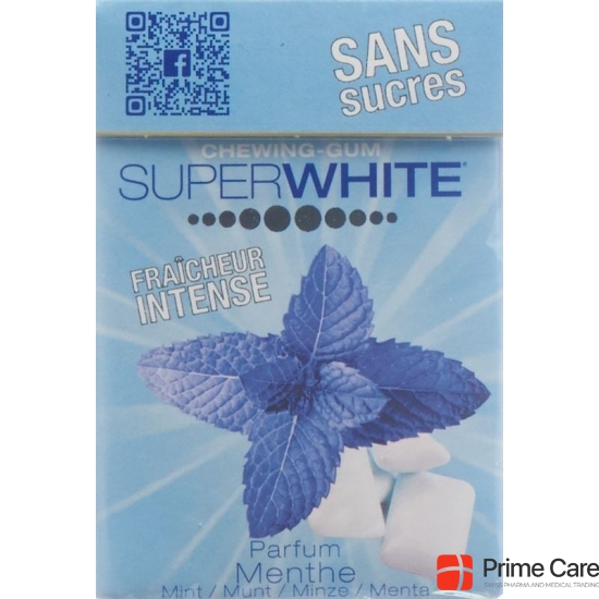 Super White chewing sugar-free white box 25 g