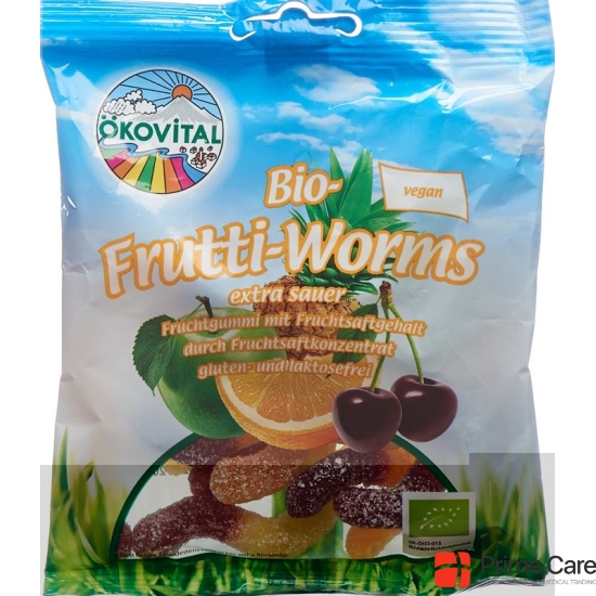 Ökovital Frutti Worms Gelatine 100 g