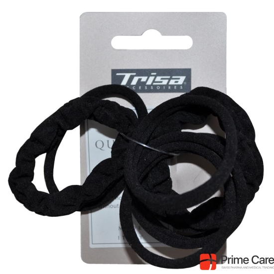 Trisa scrunchy black without metal assorted 10 pcs