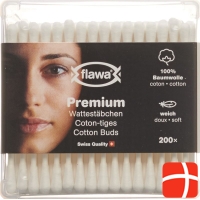 Flawa premium cotton swab Ds 200 pcs