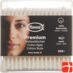 Flawa premium cotton swab Ds 200 pcs