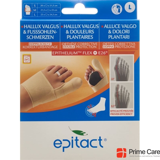 Epitact flexible double protective bandage correction hallux valgus TAG L 23-24.5cm right