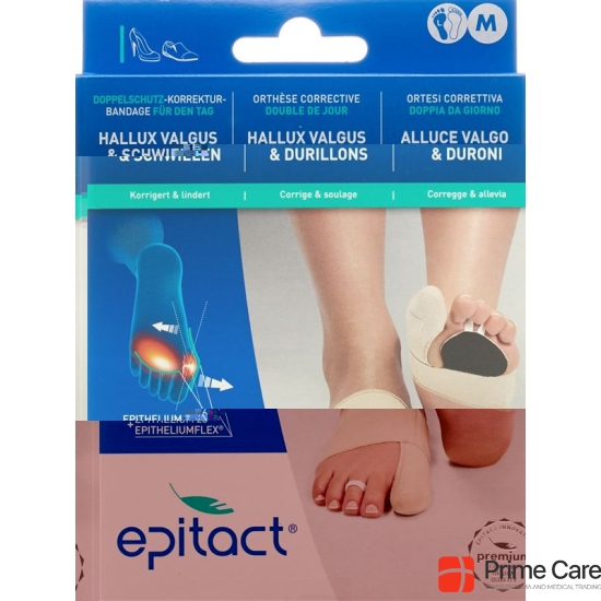 Epitact flexible double protective bandage correction hallux valgus DAY M 21.5-23cm left