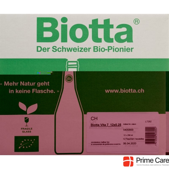 Biotta Vita 7 Organic 12 x 250 ml buy online