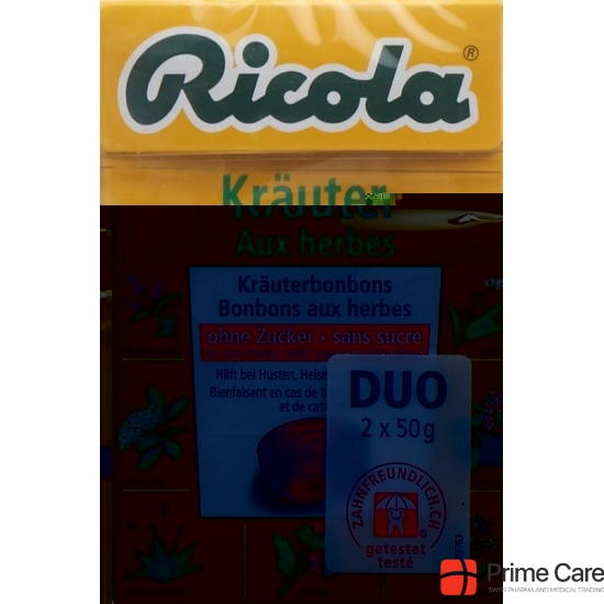 Ricola herbal sweets without sugar Box 2 x 50 g