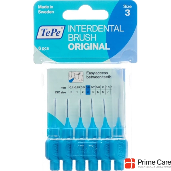 TePe Interdental Brush 0.6mm blue Blist 6 pcs